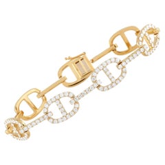 LB Exclusive Bracelet en or jaune 18 carats avec diamants de 5,05 carats