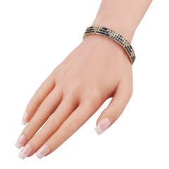 LB Exclusive 18K Yellow Gold 5.40 ct Diamond and Sapphire Bracelet