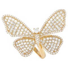 LB Exclusive 18K Yellow Gold 5.51 Ct Butterfly Ring