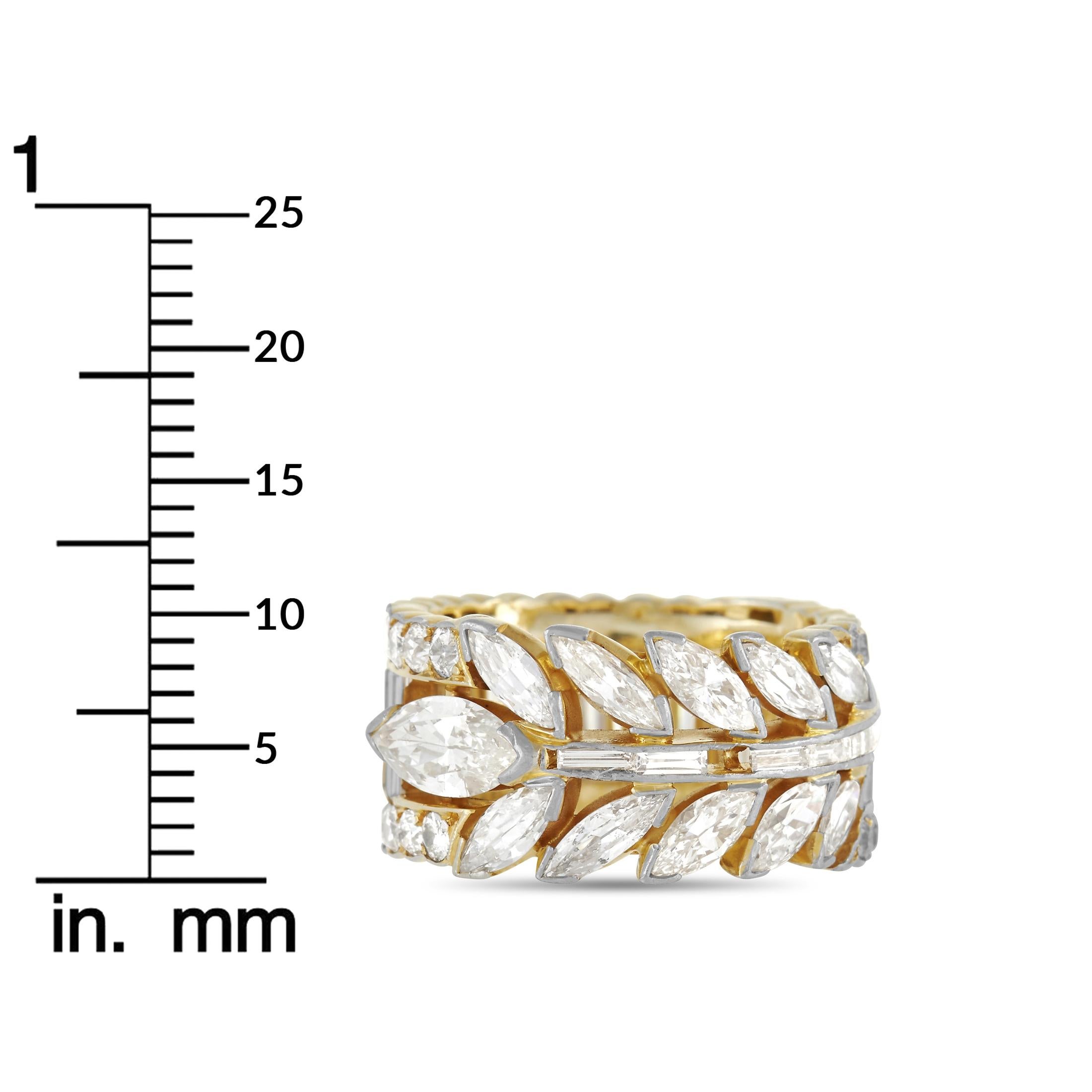 Women's LB Exclusive 18K Yellow Gold 5.75 Ct Diamond Wedding Ring