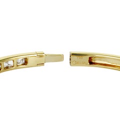 LB Exclusive 18 Karat Yellow Gold Diamond Invisible Setting Bangle Bracelet