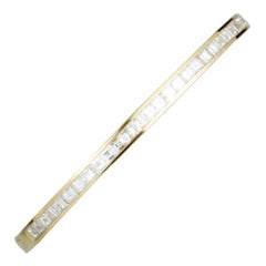 LB Exclusive 18 Karat Yellow Gold Diamond Invisible Setting Bangle Bracelet