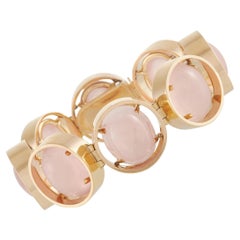 LB Exclusive Bracelet en or jaune 18 carats et quartz rose