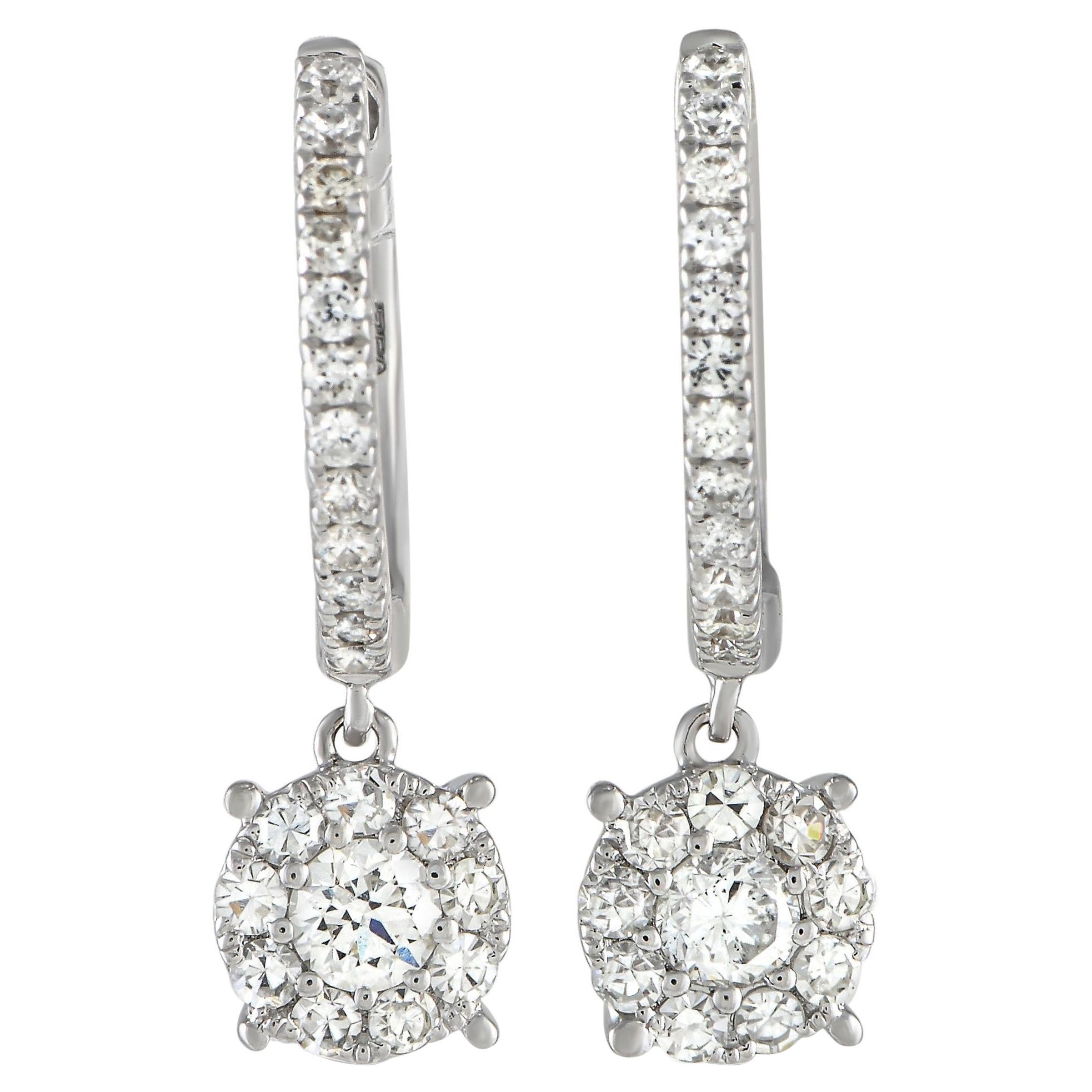 LB Exclusive 18K Weißgold 0,53ct Diamant-Tropfen-Ohrringe