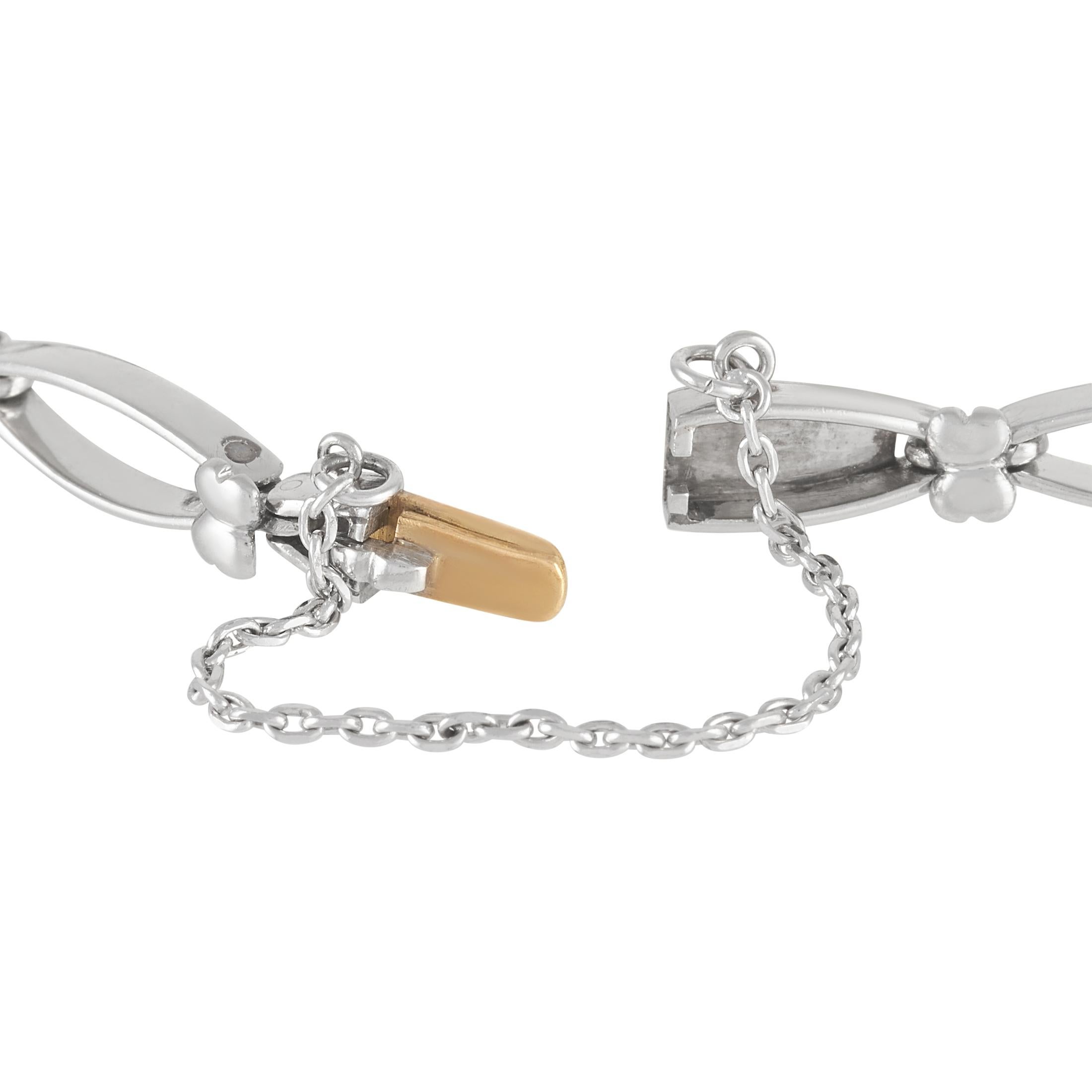 LB Exklusives antikes Platin-Armband mit 1,80 Karat Diamant und 4,00 Karat Saphir im Zustand „Hervorragend“ im Angebot in Southampton, PA