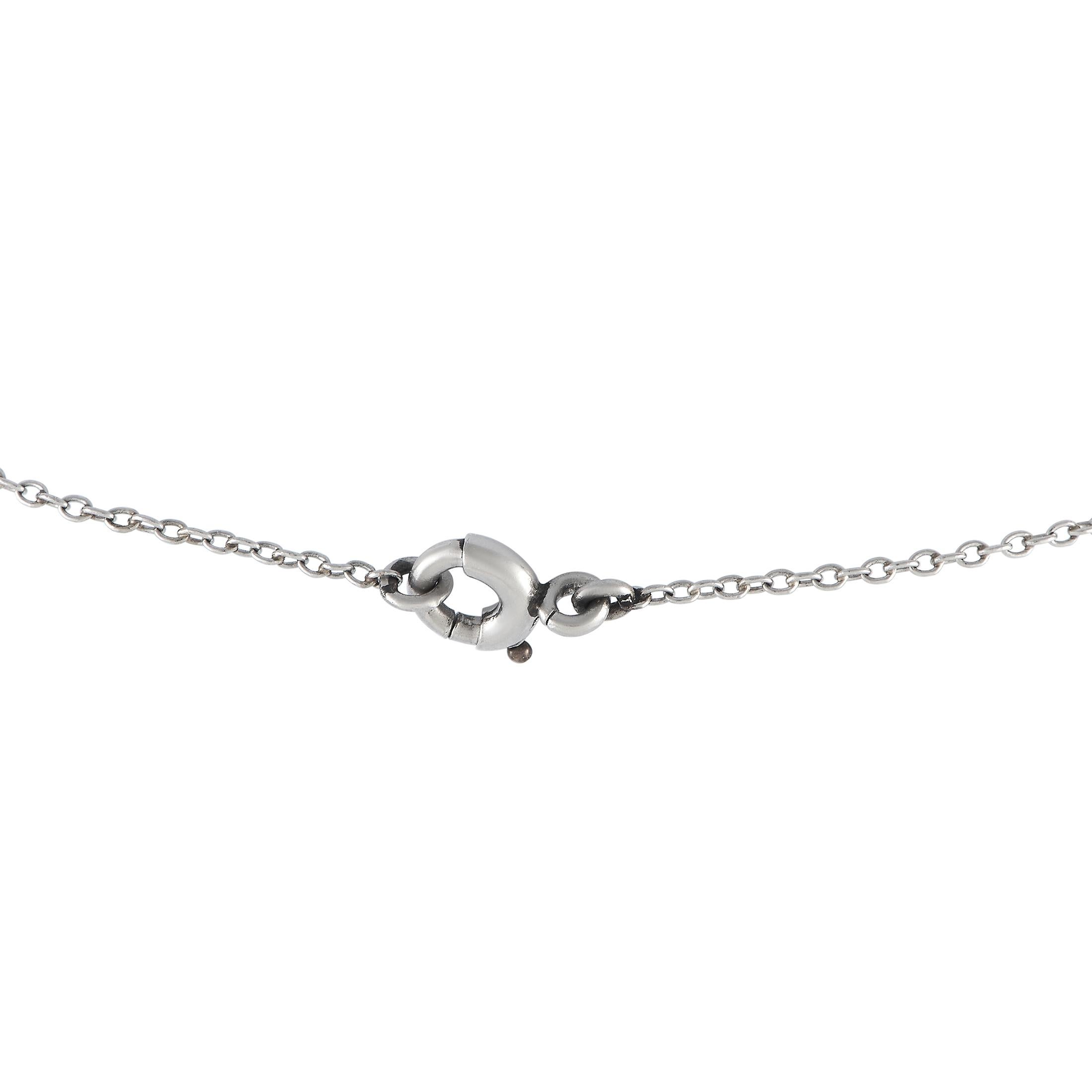 Taille ronde LB Exclusive Collier ancien en platine et or rose 18 carats avec diamants de 0,60 carat