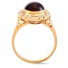 LB Exclusive Diamond and Cat's Eye Rose Gold Ring