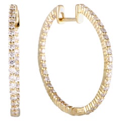 LB Exclusive Full 1.0 Carat VS1 G Color Diamond Pavé Yellow Gold Inside Out LB Exclusive Full 1.0 Carat VS1 G Color Diamond Pavé Yellow Gold Inside Out