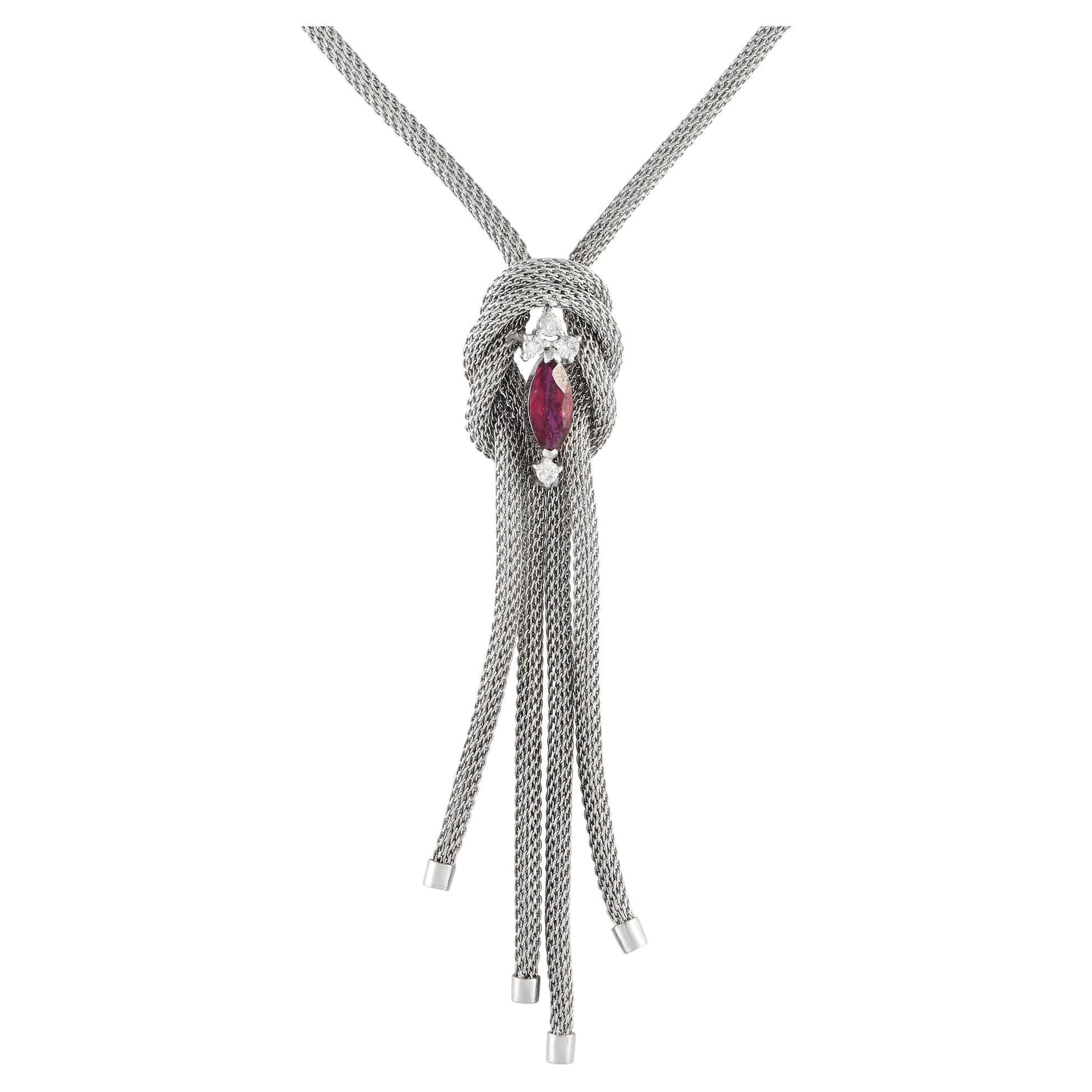 Tiffany & Co. Rare Silver Multi Heart Link Lariat Necklace, UK Hallmarked!  | eBay