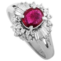 LB Exclusive Platinum 0.26 Carat Diamond and Ruby Ring LB Exclusive Platinum 0.26 Carat Diamond and Ruby Ring