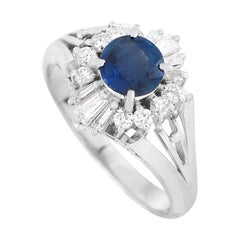 LB Exclusive Platinum 0.30 Ct Diamond and Sapphire Ring LB Exclusive Platinum 0.30 Ct Diamond and Sapphire Ring