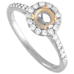 LB Exclusive Platinum 0.32 Carat Diamond Mounting Ring