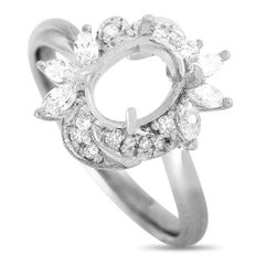 LB Exclusive Platinum 0.33 ct Diamond Mounting Ring