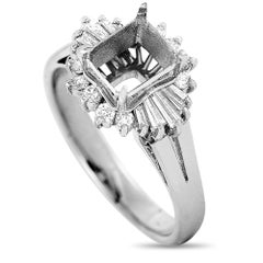 LB Exclusive Platinum 0.37 ct Diamond Mounting Ring