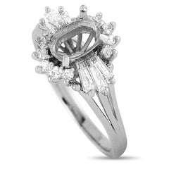 LB Exclusive Platinum 0.41 ct Diamond Mounting Ring