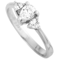 LB Exclusive Platinum 0.44 Carat Diamond Ring