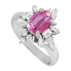 LB Exclusive Platinum 0.45 Ct Diamond and Sapphire Ring LB Exclusive Platinum 0.45 Ct Diamond and Sapphire Ring