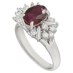 LB Exclusive Platinum 0.46 ct Diamond and Ruby Ring LB Exclusive Platinum 0.46 ct Diamond and Ruby Ring