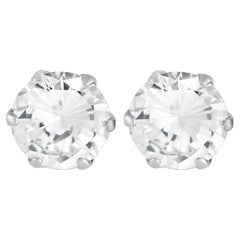 LB Exclusive Platinum 0.48 ct Diamond Solitaire Stud Earrings