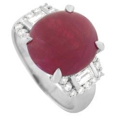 LB Exclusive Platinum 0.55 Ct Diamond and Ruby Ring LB Exclusive Platinum 0.55 Ct Diamond and Ruby Ring