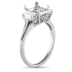 LB Exclusive Platinum 0.56 ct Diamond Mounting Ring