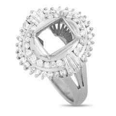 LB Exclusive Platinum 0.56 ct Diamond Mounting Ring