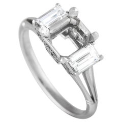 LB Exclusive Platinum 0.56 ct Diamond Mounting Ring