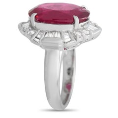 LB Exclusive Platinum 0.56ct Diamond and Tourmaline Ring MF30-101123
