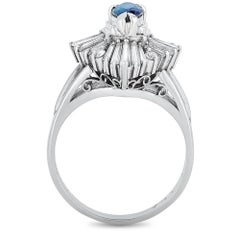 LB Exclusive Platinum 0.62 Carat Diamond and Alexandrite Ring