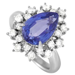 LB Exclusive Platinum 0.84 Ct Diamond and Tanzanite Ring LB Exclusive Platinum 0.84 Ct Diamond and Tanzanite Ring
