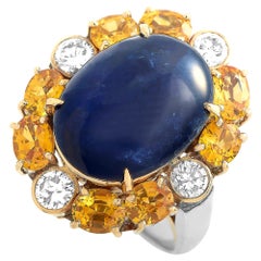 LB Exclusive Platinum 0.85 Carat Diamond and Sapphire Ring LB Exclusive Platinum 0.85 Carat Diamond and Sapphire Ring