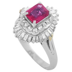 LB Exclusive Platinum 0.90 Carat Diamond and Ruby Ring LB Exclusive Platinum 0.90 Carat Diamond and Ruby Ring