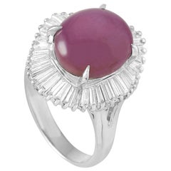 LB Exclusive Platinum 1.00 Carat Diamond and Ruby Ring