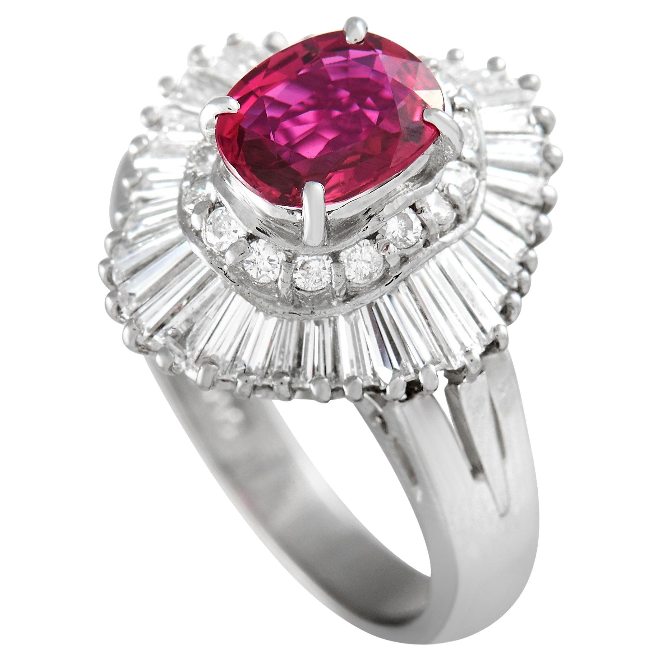 LB Exclusive Platinum 0.66 ct Diamond and Jade Ring at 1stDibs