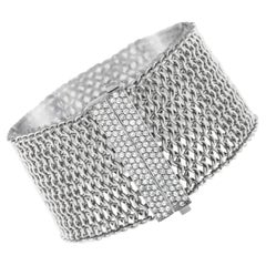LB Exclusive Platinum 1.22 Carat Diamond Mesh Bracelet