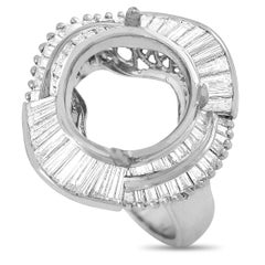 LB Exclusive Platinum 1.25 ct Diamond Mounting Ring