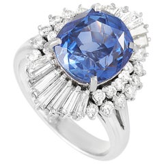 LB Exclusive Platinum 1.41 Carat Diamond and Sapphire Ring LB Exclusive Platinum 1.41 Carat Diamond and Sapphire Ring