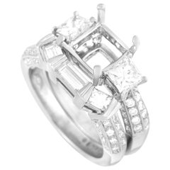LB Exclusive Platinum 1.50 Carat Diamond Bridal Set Rings