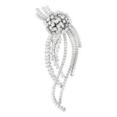 LB Exclusive Platinum 17.00 Ct Diamond Brooch