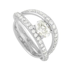 LB Exclusive Platinum 1.88 Ct Diamond Interlocking Engagement Ring