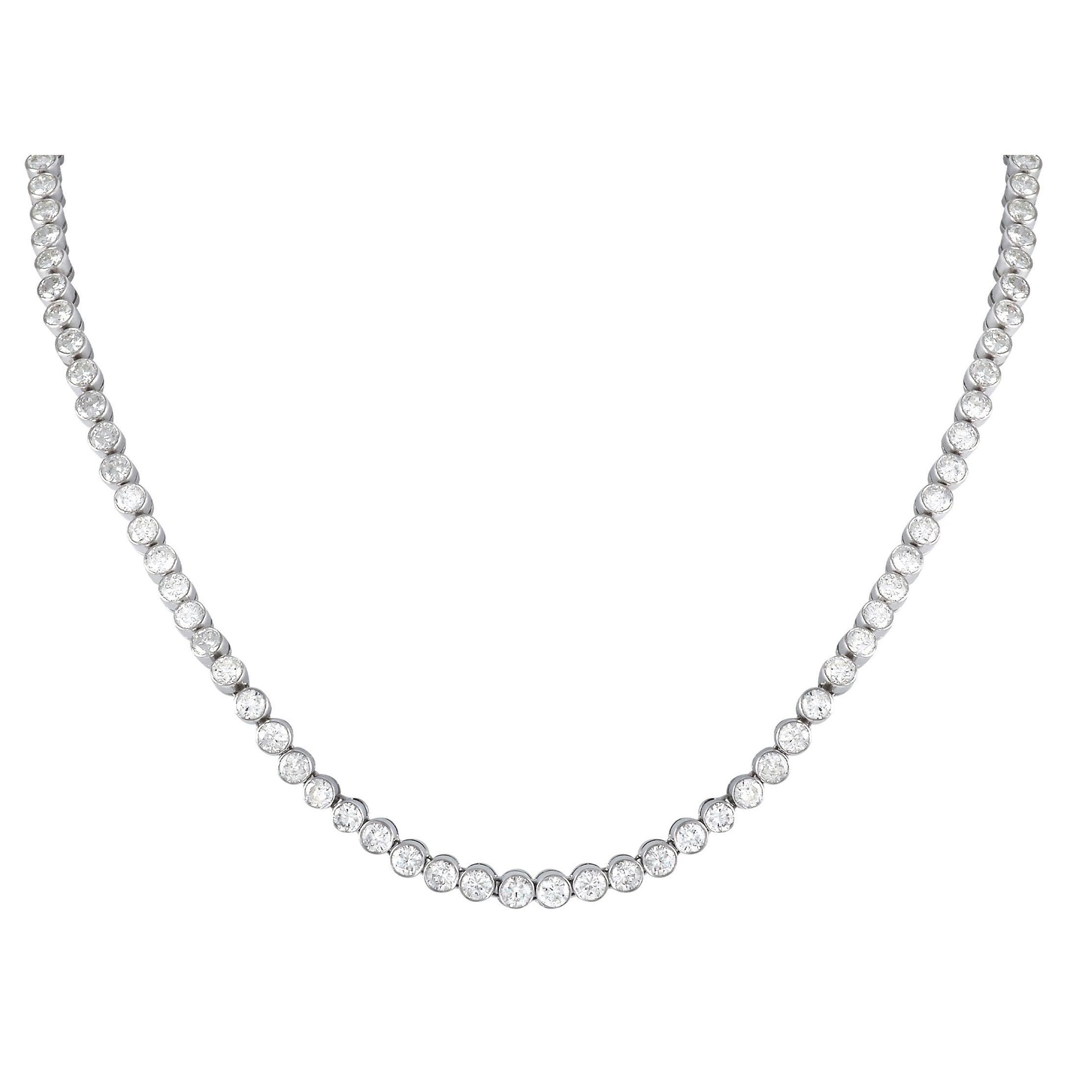 LB Exclusive Platinum 18.80 Carat Diamond Necklace