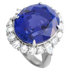 LB Exclusive Platinum 1.95ct Diamond and Tanzanite Ring LB Exclusive Platinum 1.95ct Diamond and Tanzanite Ring