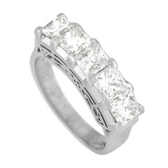 LB Exclusive Platinum 2.09 Ct Princess-Cut Diamond Ring