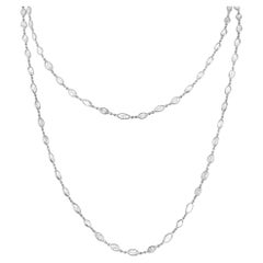 LB Exclusive Platinum 21.50 Ct Diamond Long Necklace