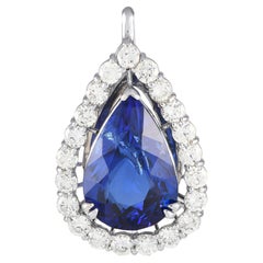 LB Exclusive Pendentif MF35-100523 en platine avec diamant de 2,60 carats et tanzanite