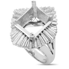 LB Exclusive Platinum 2.65 ct Diamond Mounting Ring