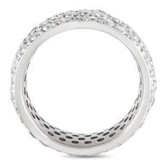 LB Exclusive Platinum 3.0 Carat Diamond Wide Band Ring