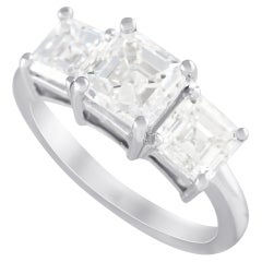 LB Exclusive Platinum 3.13ct Diamond Three-Stone Ring