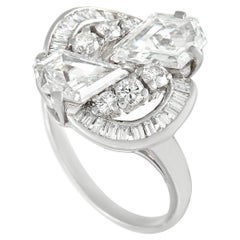 LB Exclusive Platinum 4.09 ct Diamond Ring