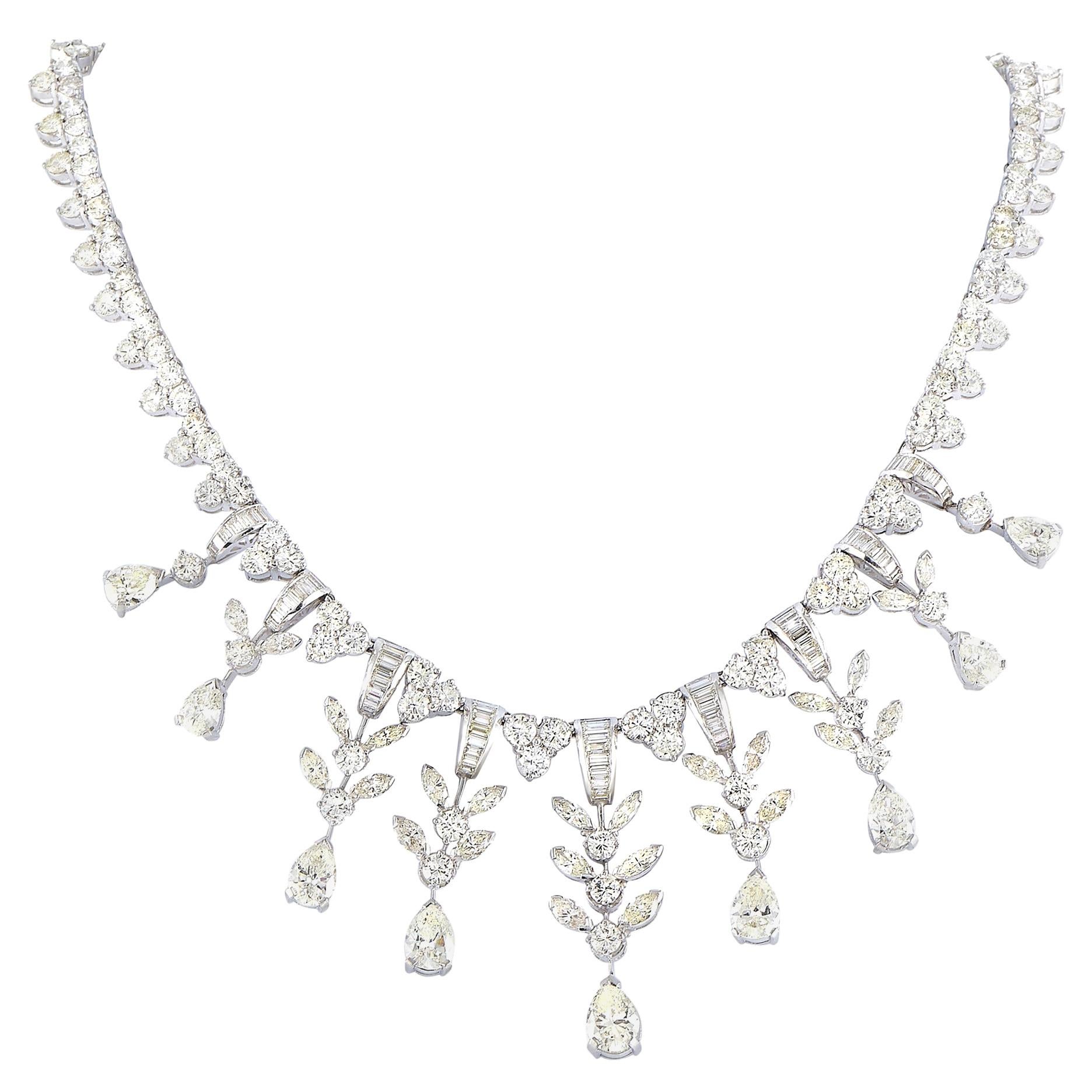 LB Exclusive Platinum 45.00 Carat Diamond Necklace